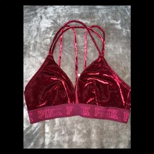 Red velvet bralette